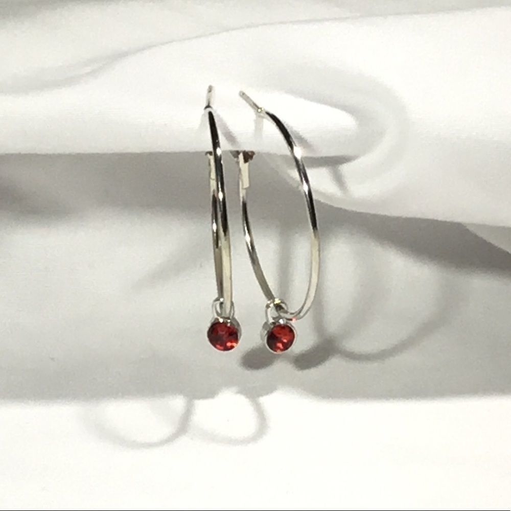Dangling Gemstone Hoops (UC3)
